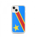 Coque T&eacute;lephone Drapeau r&eacute;publique d&eacute;mocratique du Congo &ndash; iPhone 14