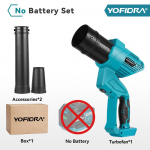 YOFIDRA harjadeta elektriline turbo puhur 2-&uuml;hes turbo puhur ventilaator lehtede, tolmu, lume puhastust&ouml;&ouml;riist Makita aku tihvti jaoks Without battery