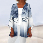 Naiste vabaaja mood retrotr&uuml;kiga kerge keskmise pikkusega jakkkardigan XXXL