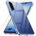 Coque de Protection - BOOLING - Samsung Galaxy A17 5G/4G - Silicone Transparent - 2 Verres Tremp&eacute;s