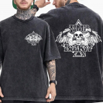 Vintage Pestaudusega Rockb&auml;ndi Limp Bizkit T-s&auml;rk Meeste Naiste R&otilde;ivad Mood Hip Hop Gooti &Uuml;lisuur L&uuml;hikeste Varrukatega T-s&auml;rk T&auml;navamood M