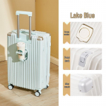 20-tolline k&otilde;rge v&auml;&auml;rtusega k&auml;ru kohver topsihoidjaga ja vaiksete universaalratastega kolledžireisimiseks 22 inch