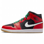 Air Jordan 1 Mid SE Christmas Meeste Tossud Must Valge Malakiit DQ8417-006 43