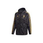 Adidas Juventus Jalgpall Sportlik Kapuutsiga Tuulejope Meeste &Uuml;ler&otilde;ivad Must FR4220 M