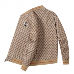 Meeste jakk kevad-s&uuml;gis trend slim-fit tikitud baseball-krae jakk keskealistele ja noortele vabaaja tr&uuml;kitud top mehed M khaki