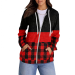 Naiste kapuutsiga dressipluusid Trendikad topid Vabaaja s&uuml;gisemood Pikkade varrukatega taskutega pusa Pullover Kerge XL punane