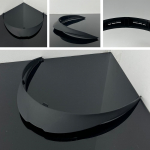 K1 Spoiler AGV K1 Kiivri Tarvikud Osad Aerod&uuml;naamika Asendus Tiib Mootorrattakiivrile matt must v&auml;rv