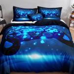 M&auml;ngu tekikott Roosa M&auml;ngupuldi kontroller King Size voodipesukomplekt Olen m&auml;nguri t&uuml;druku muster Vikerkaare triibud Armas tekikate EU single(135x200cm)