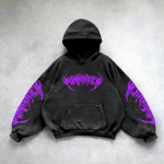 ZYLLO Retro Gooti Graafilise Tr&uuml;kiga Hip Hop Kapuutsiga Pusa Meestele Y2k Grunge Punk Vabaaja Lahtine Pullover Naiste T&auml;navamoe Dressipluus Kapuutsiga XXXL