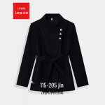 IEF Aiyifu Women's Plus Size French British Style Woolen Coat 2XL
