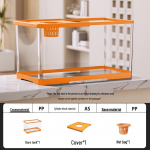 Kompaktne &Ouml;koloogiline 2025 Kuldkala Akvaarium Filtreerimise, Hapnikuga Varustamise, Kaane ja Alusega - Ideaalne V&auml;ikestesse Elutubadesse 55x30x29.4 cm