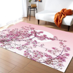 Jaapani Sakura kirsipuu &otilde;itega vaibad elutuppa, magamistuppa, kaasaegne kodu, suur ala vaip, libisemisvastane, diivani, kohvilaua p&otilde;randamatt 40x60cm