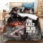 M&auml;ng The Last Of Us Part Voodipesukomplekt poistele T&uuml;drukutele Twin Queen-suuruses tekikate Padjap&uuml;&uuml;r Lastevoodi t&auml;iskasvanutele kodutekstiil 70x133cm 2pcs