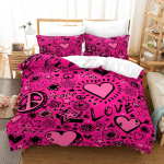 Hiphopi stiilis voodipesukomplekt Punane Sinine Valge Pehme Mugav Tekikott Komplekt King Queen Twin Double Single Suurus Lapsed T&auml;iskasvanud S&uuml;nnip&auml;ev EU Single 135x200cm