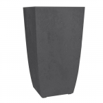 EDA Pot de fleurs Carr&eacute; haut DIVA BASALT - 42 L - 43,5 x 43,5 x H.78.2 cm -Bac int&eacute;rieur amovible - Gris anthracite hall