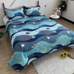 Boheemlaslikus stiilis voodikate voodil Ruudulise mustriga heegeldatud tekk Kahekohalise voodi linad Voodikatted Voodikate Madratsikate Diivanikate 220x240cm
