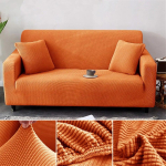 1/2/3/4 istmega paksud elastsed žakaardiivani kate, veniv polaarfliisist L-kujulised nurgadiivanikatted elutuppa S (90-130cm) orange