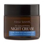 ALMA SECRET - Cr&egrave;me de nuit r&eacute;paratrice anti-&acirc;ge - Jojoba, th&eacute; vert et hyaluronique 50 ml de cr&egrave;me (Th&eacute; Vert - Jojoba - Ylang-Ylang roheline