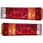 APSMOTIV 2x Tagatuli Tagumine kombineeritud tuli Pidurituli Komplektlamp 24v pirnidega Sobib Mercedes Benz Atego 1 Atego 2 ja Atego 3 jaoks (24) punane/merevaigukollane