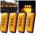 Ygmylandbb LED Veoauto K&uuml;lgm&auml;rgutuled, 24V, , 3-LED K&uuml;lgvalgusti, Auto Laiusvalgusti, 2 pieces kollane