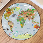 Laste Maailmakaardi Vaip Matt - Hariduslik Disain Kodu Kaunistus Libisemisvastane Pehme M&auml;ngup&otilde;randakate Magamistoa Kaunistus Hogar Vaibad 120x120cm beige