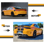 Tagumine hajuti &uuml;hildub 20152025 Dodge Charger Scat SRT Daytona GT R T Mitte-laiendatud kere mudelitega Tagumine p&otilde;rkepaneeli huul Splitter United States