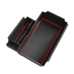 K&auml;etoe karbi hoiustamine Ford Explorerile   2024 Keskkonsooli korraldaja alus Teisene hoiukarp Tarvikud red pad black