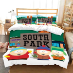 Tekikate S-South Park Padjap&uuml;&uuml;r Voodipesukomplekt T&auml;iskasvanud Poiss T&uuml;druk Magamistoa Kaunistus Laste Kingitus &Uuml;he- v&otilde;i Kahekohaline Suur Suurus Duvet Cover Set&EU Twin(135x200cm)