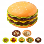 Hamburgeri Taldrikute Komplekt Virnastatav Hamburgeri Taldrikute Komplekt Burger 6 Kihti Mini Taldrik kodu s&ouml;&ouml;gilaud Laua Kaunistus China Mainland