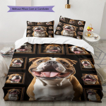 Bulldogi Muster Voodipesu Tekikott Komplekt Tekikoti Kate Padjap&uuml;&uuml;r Kodu Kaunistus Kingitus (1 * tekikott + 2 * padjap&uuml;&uuml;ri, ilma s&uuml;damikuta) 135x200cm gray