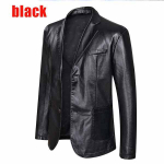 Suures suuruses 7XL nahast &uuml;likond lahtised rev&auml;&auml;ridega nahkjakk Meeste suures suuruses nahast vabaaja &uuml;likonna jope 7XL must