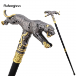 Kuldne Must Jooksva Leopardi Sildi ja Sabaga K&auml;imiskepid Dekoratiivne Cosplay Peo Moodne Kepp Halloweeni Karikas Kepp 94cm