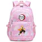 Anime Demon Slayer Tr&uuml;kitud Koolikott &Otilde;pilane Teismeline Raamatukott Poisi T&uuml;druku Naiste Seljakott Reisi Mochila Escolar pink
