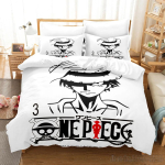 Anime noor Monkey D.Luffy Odyssey One Piece Voodipesu komplekt Beebi Tekikoti komplektid Voodipesu Twin &Uuml;he Inimese King Lapsed T&auml;iskasvanu Kingitus 150*200cm 3pcs