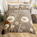 Piibelehe tekikott Lilleline romantika teema Mustvalge voodipesukomplekt Poistele T&uuml;drukutele Teismelistele Mikrokiududest tekikate lukuga EU Single(135*200cm)3pcs