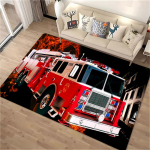 Tulet&otilde;rjeauto Vile 3D Prinditud Vaip, Elutoa Magamistoa Matt Laste Toa Pehme ja Mugav Libisemisvastane Vaip J&otilde;ulukink 40x60cm (16x24in)