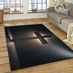 Uus 3D Palvetav P&uuml;ha Piibel Rist Jeesus Vaip elutuppa Magamistuppa Kodukaunistus, Libisemiskindel P&otilde;himatt Kaunistus Diivanile Uksematt Kingitus 100x120cm( 39x47in )