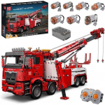 Bloc de construction compatible camion de pompiers motoris&eacute; mod&egrave;le assemblage brique enfants 4883 pcs.Bazarland30 punane