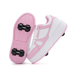 Laste kaherattalised Heelys rullikud-tennised Unisex sisset&otilde;mmatavad rullikud poistele ja t&uuml;drukutele Kerged v&auml;lirulluisutamise jalatsid 39 roosa