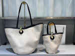 Jacquemus kootud kott vabaaja mitmek&uuml;lgne pandlaga suur mahutavusega kott 2025 / Puhkuse stiil 10x10x20cm helehall v&auml;rv