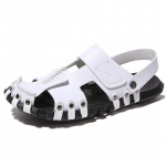 Itaalia Kaubam&auml;rk Meeste Rannakingad K&auml;sit&ouml;&ouml;na Valmistatud Tald Kulumiskindel Matkakingad Hingavad Suvised Kuuma M&uuml;&uuml;gi Meeste Sandaalid Pehmed Tallad 38 valge