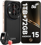 OUKITEL WP200 Pro 5G Mobiiltelefon 72 GB + 1 TB 6,7 FHD+ 8800 mAh 108 MP Android 15 NFC GPS koos K&otilde;rvaklappide/Nutikellaga must