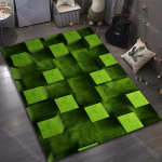 3D roheline kuubikujuline illusioonvaip suur ala vaip elutuppa magamistuppa diivani laua p&otilde;randamatt kodu kaunistus kingitus 40x60cm (16x24in)