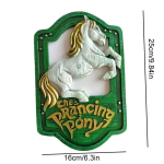 Longma Resin Crafts Kaasaegsed kodu seinakaunistused The Prancing Pony ja The Green Dragon Pubi siltide komplekt gray