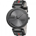 Gucci YA133206 Interlocking 42mm Punase ja Rohelise Mustriga Rihmaga Unisex K&auml;ekell 42mm must