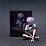 Multikas Hunter x Hunter Anime Mudel Kuju Istuv Asend Killua Zoldycki Kuju Gon Freecssi GK Kuju Mudel Lauapealne Nukk Kingitus black