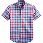 Polo Ralph Lauren Ss26 Ruuduline Oxfordi l&uuml;hikeste varrukatega s&auml;rk hobuse tikandiga Klassikalised meeste s&auml;rgid MNPOWOV1N820051-999 S