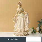 Victoria stiilis t&uuml;drukukuju, elegantne dekoratiivne vaikskulptuur elutuppa, magamistuppa ja lauale, kodu kaunistus A beige