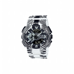 Casio LCD/osuti kahekordse n&auml;iduga seeria G-SHOCK Gr&eacute;vys Zebra teema Spordikell Veekindel Kvartsmehhanism Vaikrihm Jaapani ja Korea kell GA-110WLP-7AJR must