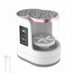 3-in-1 elektriline meigipintslite puhastusmasin meigipintslite kuivati-hoidjaga - kaasaskantav automaatne USB kosmeetikapintslite puhastusvahend as the picture